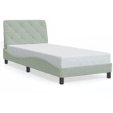  Okvir kreveta s LED-om bez madraca svjetlosivi 90x200 cm baršunasti | shoptok.hr