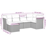  6-dijelni set vrtnih sofa s jastucima bež od poliratana | shoptok.hr