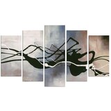 Charm Večdelna slika Black Lines, 110 x 60 cm Cene