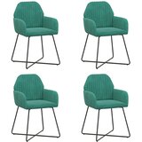 vidaXL Jedilni stoli 4 pcs Žamet Turkizna 55 x 50 x 84 cm, (5000296729) | Shoptok.si