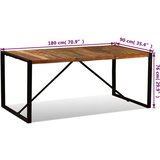  Blagovaonski Stol Masivno Obnovljeno Drvo 180 cm | shoptok.hr