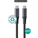 Estuff kabel USB C-C USB4 Gen3x2, 1,2m 240W, 40Gbps, 8K60Hz, ESW128821203 Cene