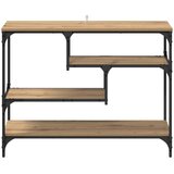  Konzolna stolica s policom Umjetnički hrast 100 x 30 x 75 cm | shoptok.hr