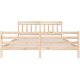  Posteljni okvir iz trdnega lesa 200x200 cm, (20646362) | Shoptok.si