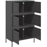  Visoka komoda crna 68 x 39 x 113 cm čelična | shoptok.hr