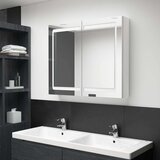 vidaXL led kopalniška omarica z ogledalom sijoče bela 80x12x68 cm | Shoptok.si