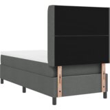 vidaXL Krevet sa opružnom bazom i madracem & LED Tamno siva 90x200 cm Tkanina | shoptok.hr