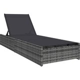 vidaXL Ležalnik Siva 200,5 x 70 x 75 cm poli ratan - - Siva - 19.1 - 200,5 x 70 x 75 cm - 2025--Uvoz_4 | Shoptok.si