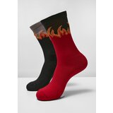 MT Accessoires Long Flame Socks 2-Pack Red/Black Cene'.'