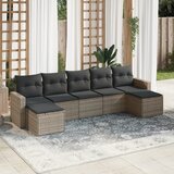 vidaXL 7-dijelni set vrtnih sofa sivi od poliratana | shoptok.hr
