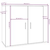  Komoda boja dimljenog hrasta 80x33x70 cm od konstruiranog drva | shoptok.hr