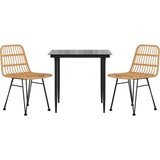  3-dijelni vrtni blagovaonski set od poliratana | shoptok.hr