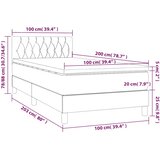  box spring s madracem LED tamnosivi 100x200 cm tkanina | shoptok.hr