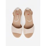 SEASTAR Light beige women's sandals on a white wedge | Shoptok.si