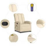 Masažna fotelja krem tkanina - Krema 1 Ručno guranje unatrag | shoptok.hr