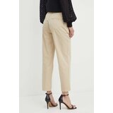Guess Pamučne hlače CANDIS boja: bež, chinos kroj, visoki struk, W4GB04 WG4NB | shoptok.hr