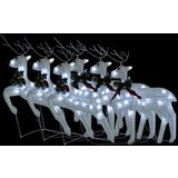 Božićni sobovi 6 kom bijeli 120 LED žarulja | shoptok.hr