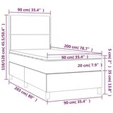  Box spring postelja z vzmetnico taupe 90x200 cm blago, (20893158) | Shoptok.si