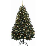  Umjetno božićno drvce zeleno s kuglicom 150 cm 150 LED lampica | shoptok.hr