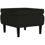 Furnova Stolček z lesenimi nogami črn žamet, (21954103) | Shoptok.si