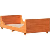 vidaXL Posteljni okvir z vzglavjem voščeno rjava 100x200 cm borovina, (21273508) | Shoptok.si