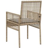  Vrtna stolica s jastukom 2 pcs Bež 55 x 53 x 85 cm poliratan | shoptok.hr