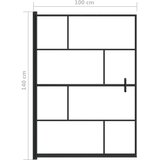 Pregrada za tuš ESG 100 x 140 cm crna | shoptok.hr