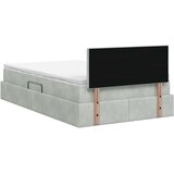  LED krevet za pohranu s madracem Svjetlosiva 120 x 200 cm | shoptok.hr