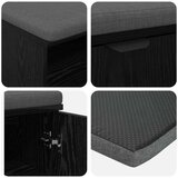  Klupa za hodnik s jastukom Crni hrast 80 x 38 x 46 cm | shoptok.hr
