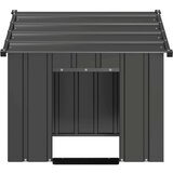 vidaXL Kućica za pse s krovom 85x107x81 cm pocinčani čelik | shoptok.hr
