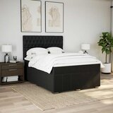 Krevet s oprugama i madracem crni 140 x 190 cm od tkanine | shoptok.hr