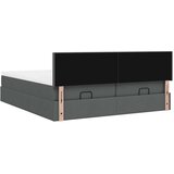 vidaXL Otomanski posteljni okvir z vzmetnicami siv 180x200 cm blago | Shoptok.si