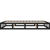  Za krevet crni 140x190 cm od masivnog drva | shoptok.hr