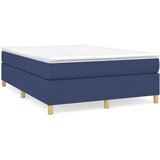  Box spring posteljni okvir moder 140x200 cm blago, (20736885) | Shoptok.si