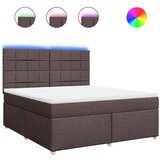 vidaXL Box spring postelja z vzmetnico temno rjava 180x200 cm blago, (21309994) | Shoptok.si