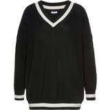 Lascana Pulover črna / bela | Shoptok.si