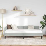  Kutni okvir kreveta Svijetlo siva 90 cm x 200 cm Baršun | shoptok.hr