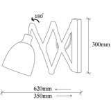Opviq lights Crna/u brončanoj boji zidna lampa ø 16 cm Sivani – | shoptok.hr