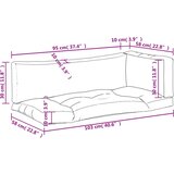  Blazine za kavč iz palet 3 kosi sive karo vzorec, (20657308) | Shoptok.si