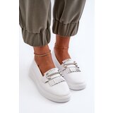 S. BARSKI Light Women's Leather Moccasins on Platform White S.Barski LR590 | Shoptok.si