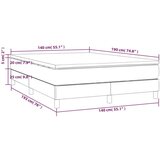  S oprugama i madracem smeđesivi 140 x 190 cm od tkanine | shoptok.hr