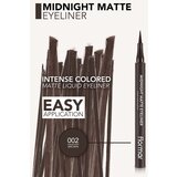 Flormar Midnight Matte Eyeliner črtalo za oči v obliki flomastra z mat učinkom odtenek 02 Brown 1 ml | Shoptok.si