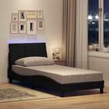 vidaXL posteljni okvir brez vzmetnice Črna 90x190cm Tkanina Cene