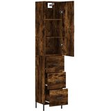  Visoka komoda dimljeni hrast 34,5x34x180cm konstruiranog drva | shoptok.hr
