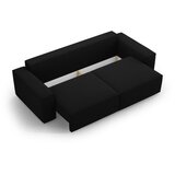 Micadoni Črna raztegljiva sedežna garnitura 247 cm Jodie – Home | Shoptok.si