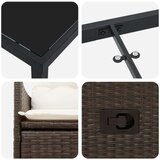  3-delni vrtni jedilni set z blazinami Rjav poli ratan, (22087069) | Shoptok.si