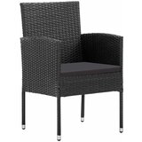  Vrtni set za objed 5 kom. Crna poliratan | shoptok.hr