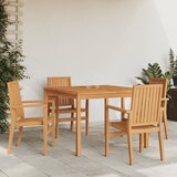 vidaXL 5-dijelni vrtni blagovaonski set od masivne tikovine | shoptok.hr