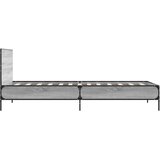  Okvir za krevet boja hrasta 75x190 cm konstruirano drvo i metal Siva 75 x 190 cm | Shoptok.si