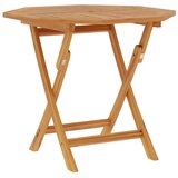  5-dijelni sklopivi vrtni bistro set Prirodna - Osmerokut 4 sjedala Bez naslona za ruke | shoptok.hr